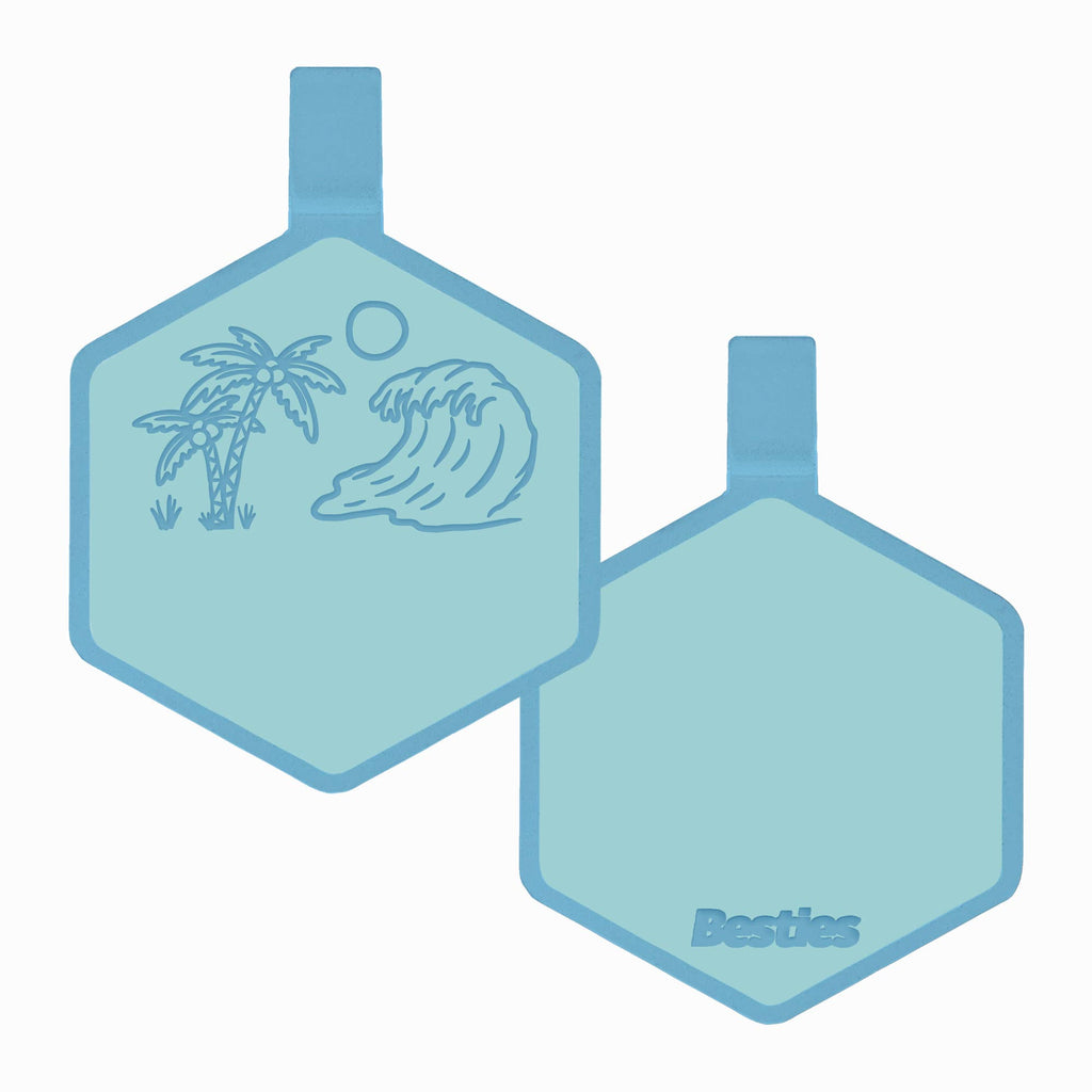 Besties Pets - Life's A Beach Silicone Dog ID Tag - Dog.Dog.Cat.