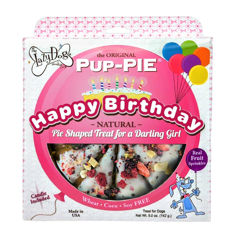 Lazy Dog Happy Birthday Pup-PIE for a Darling Girl- 6 oz ea. - Dog.Dog.Cat.