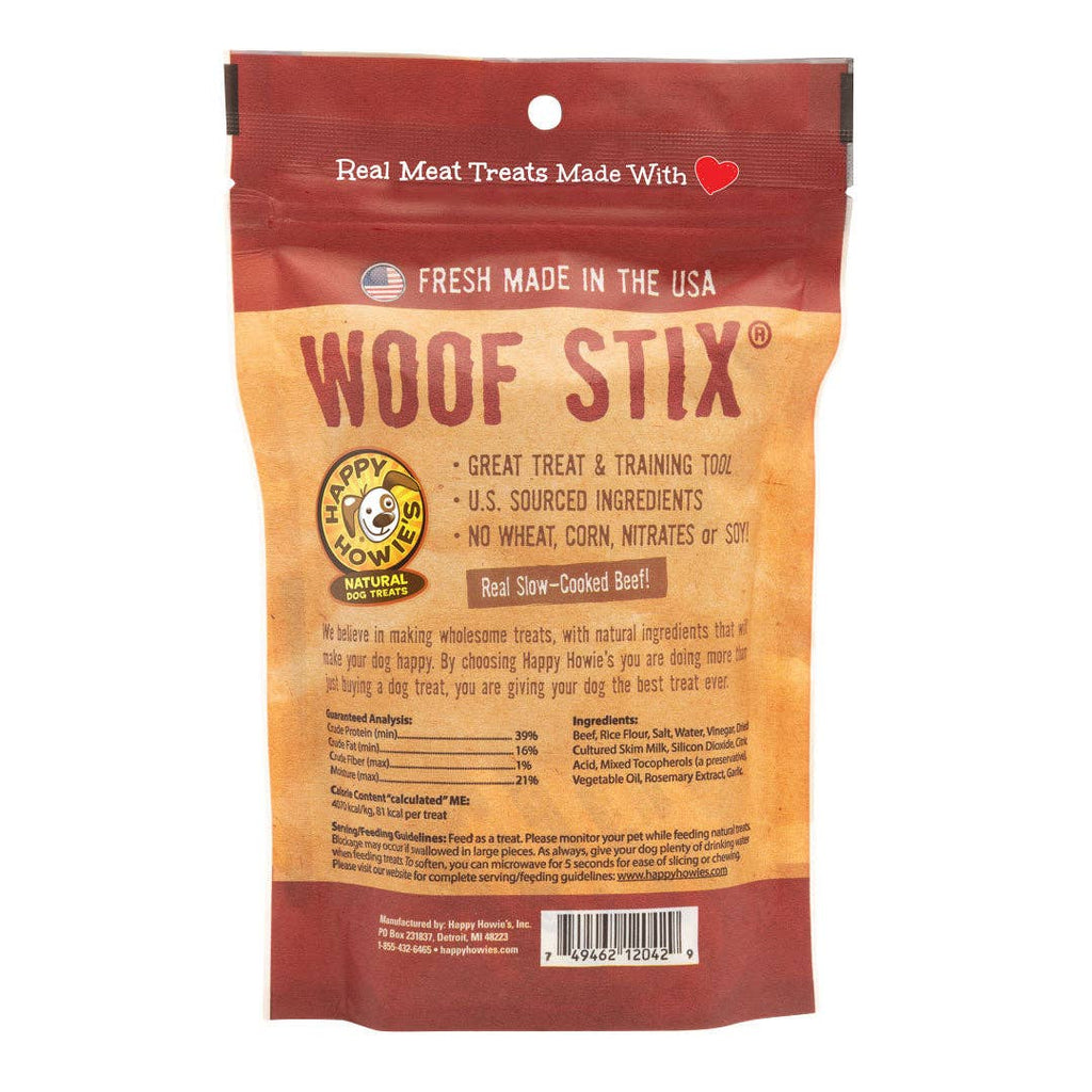 Happy Howie's - 6-inch Beef Woof Stix - 13 Count - Dog.Dog.Cat.