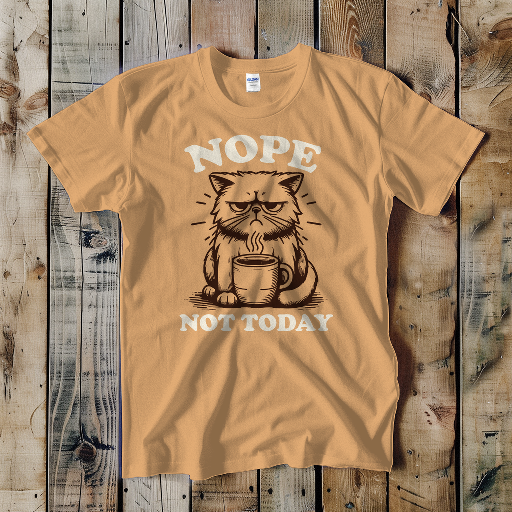 Nope Not Today Sleepy Cat Unisex Tee - Dog.Dog.Cat.