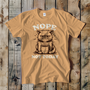 Nope Not Today Sleepy Cat Unisex Tee - Dog.Dog.Cat.