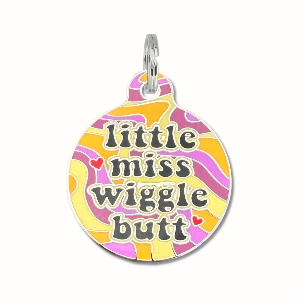 Bad Tags - Dog ID Tag Personalized - Little Miss Wiggle Butt  - Dog.Dog.Cat.