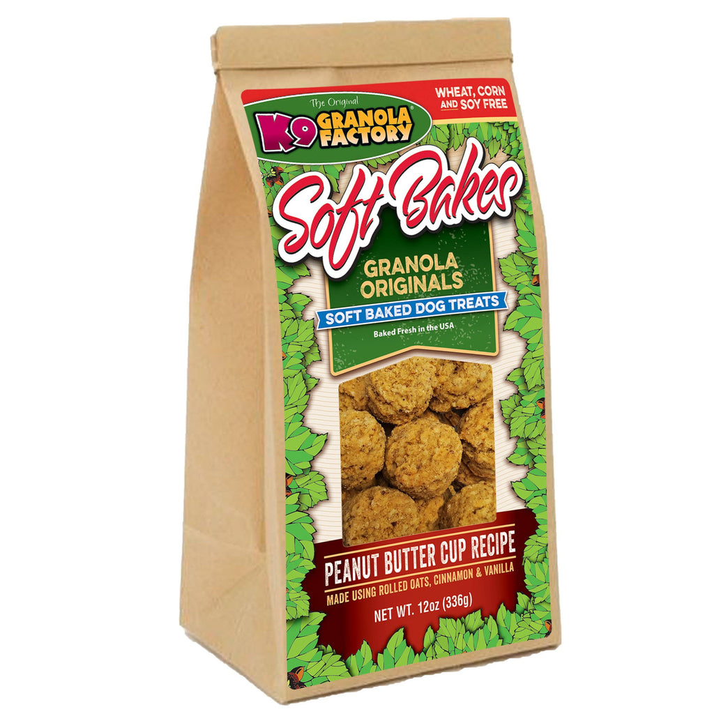 K9 Granola Factory - Soft Bakes, Peanut Butter Cup Recipe Dog Treats, 12oz - Dog.Dog.Cat.