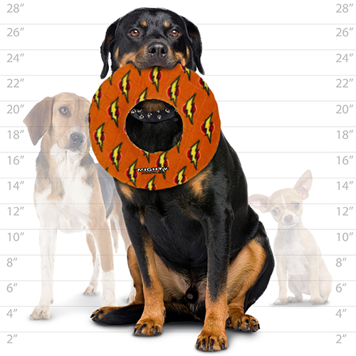 Tuffy Dog Toys - VIP Products - Mighty Ring - Orange, Durable, Squeaky Dog Toy, No Stuffing - Dog.Dog.Cat.