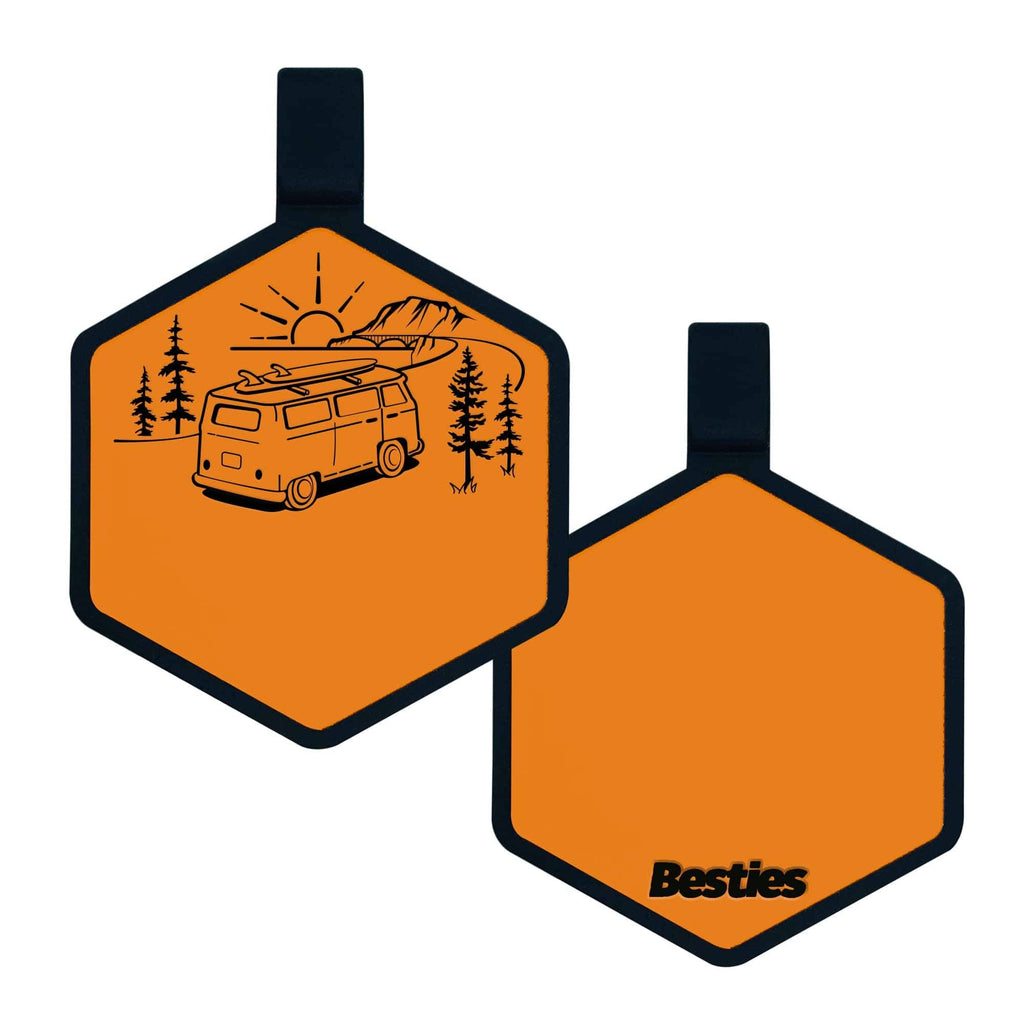 Besties Pets - Road Trippin’ Silicone ID Tag - Dog.Dog.Cat.