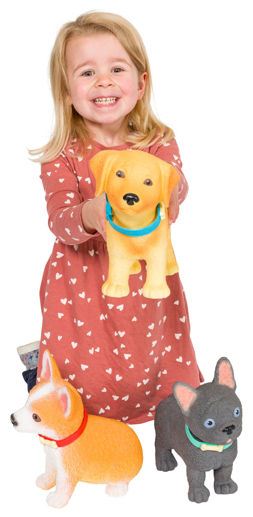 Toysmith - Epic Puppies, Labrador Puppy, Realistic, 15 Inches Tall - Dog.Dog.Cat.