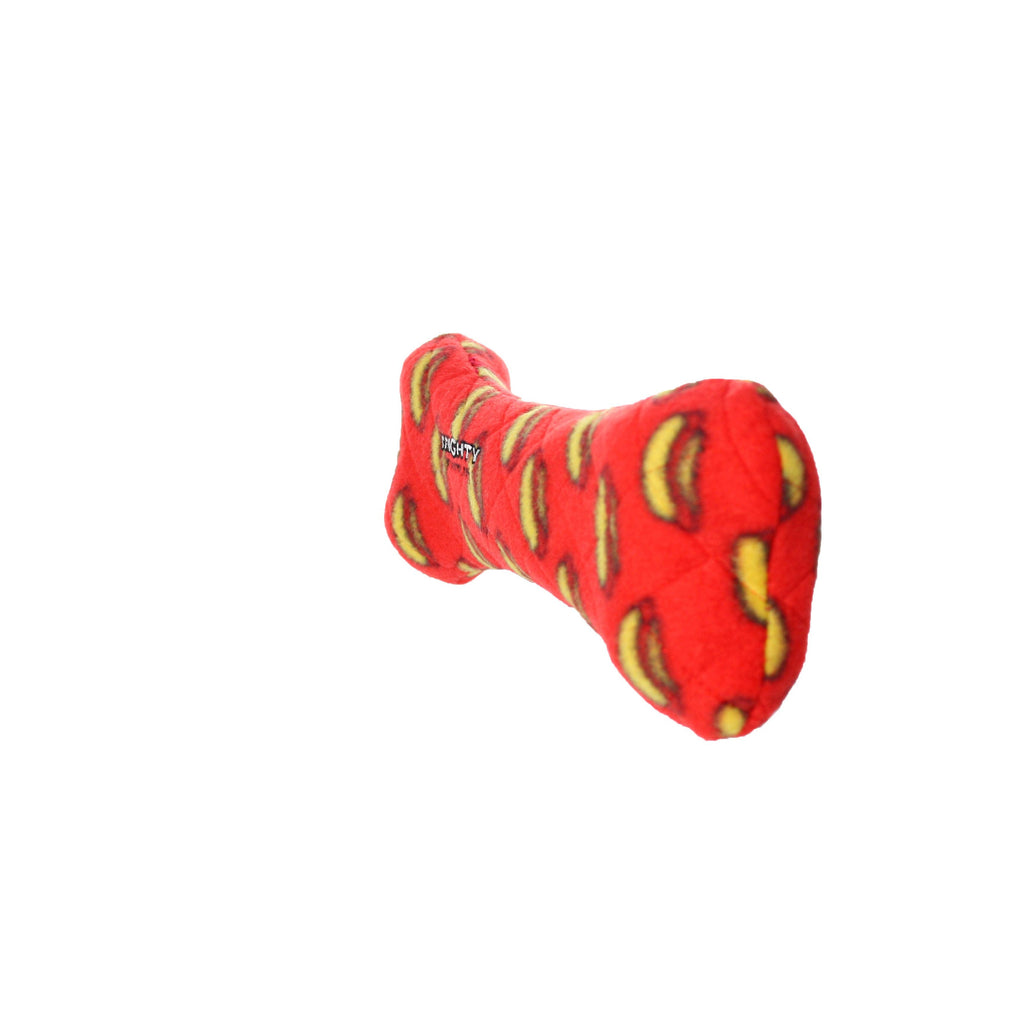 Tuffy Dog Toys - VIP Products - Mighty Bone - Red, Durable, Squeaky Dog Toy, No Stuffing - Dog.Dog.Cat.