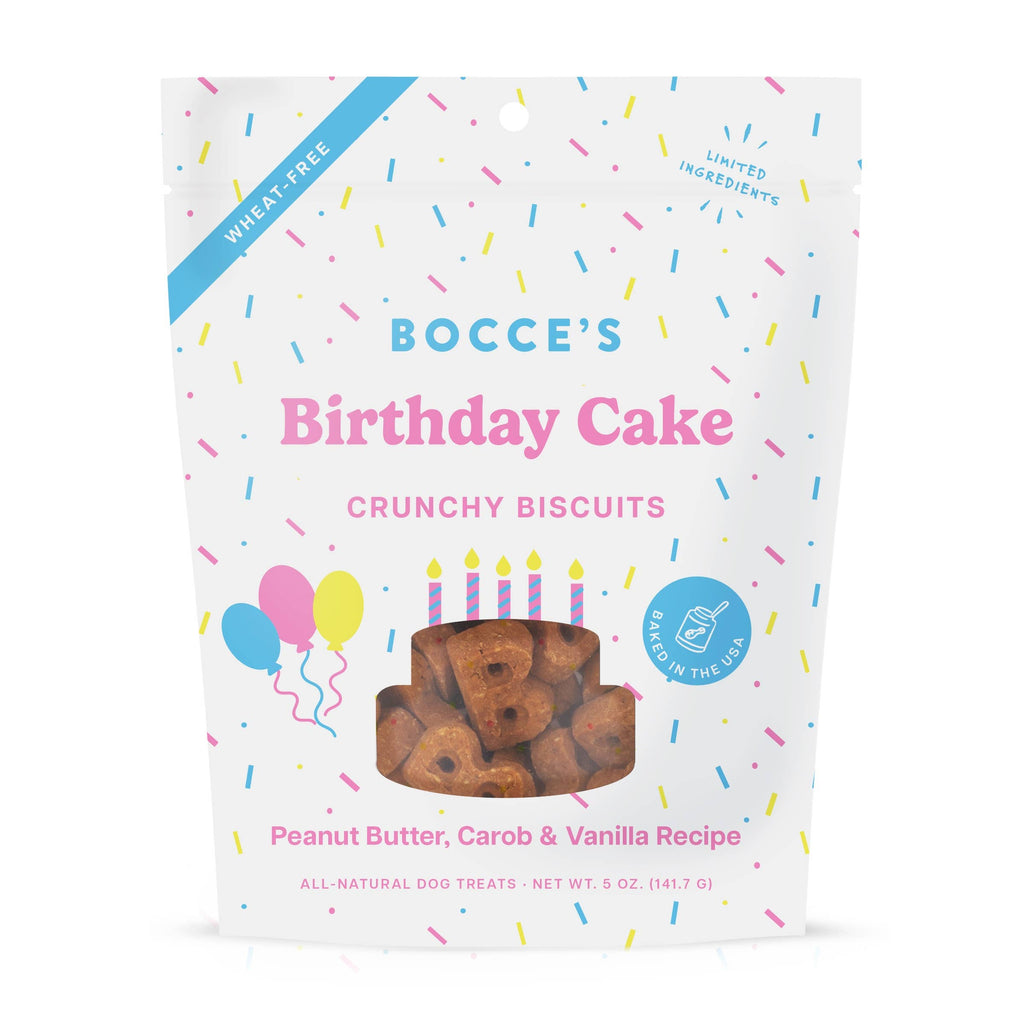 Bocce's Bakery Birthday Cake Biscuit Dog Treats 5oz - Dog.Dog.Cat.