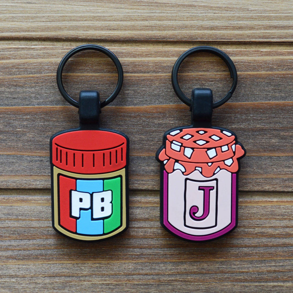 Besties Pets - PB&J BFF Silicone Pet ID Tag Set - Dog.Dog.Cat.