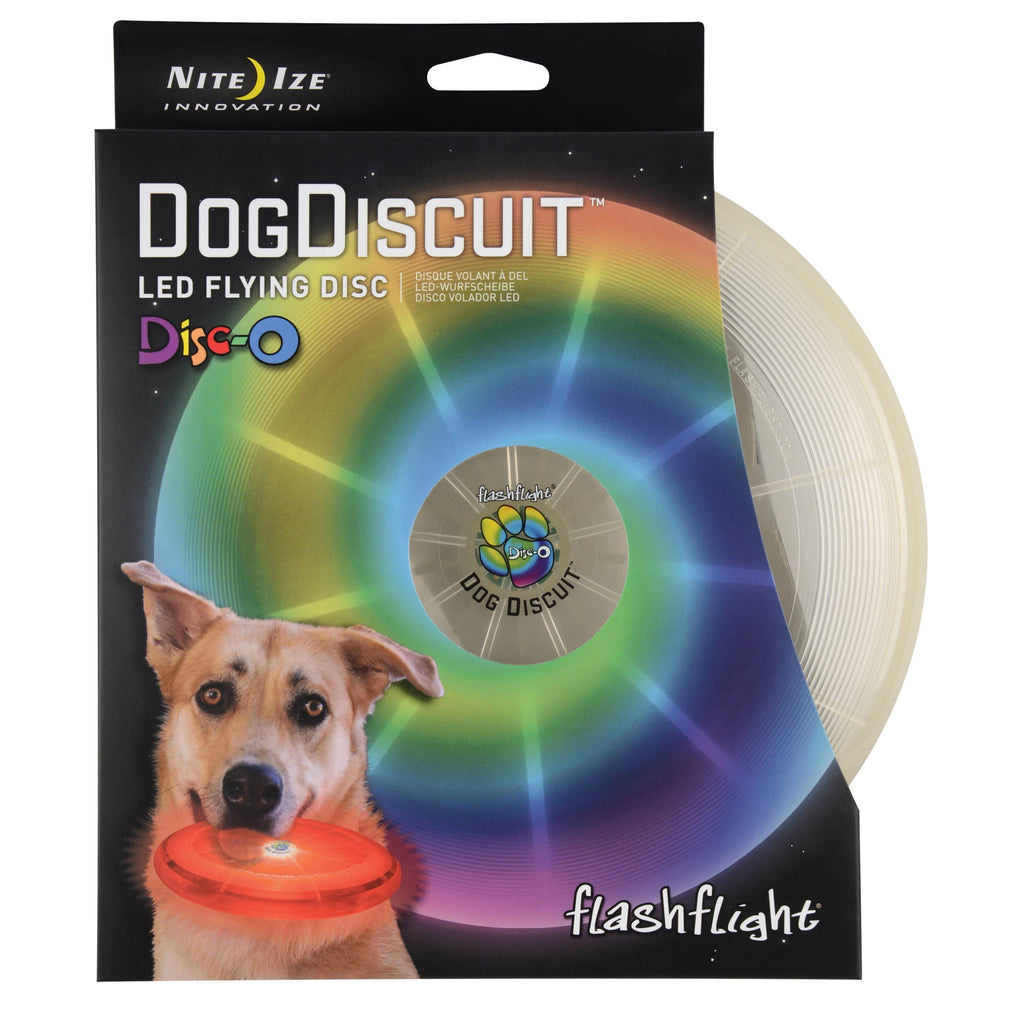 Nite Ize Flashflight Dog Discuit LED Flying Disc - Disc-O - Dog.Dog.Cat.