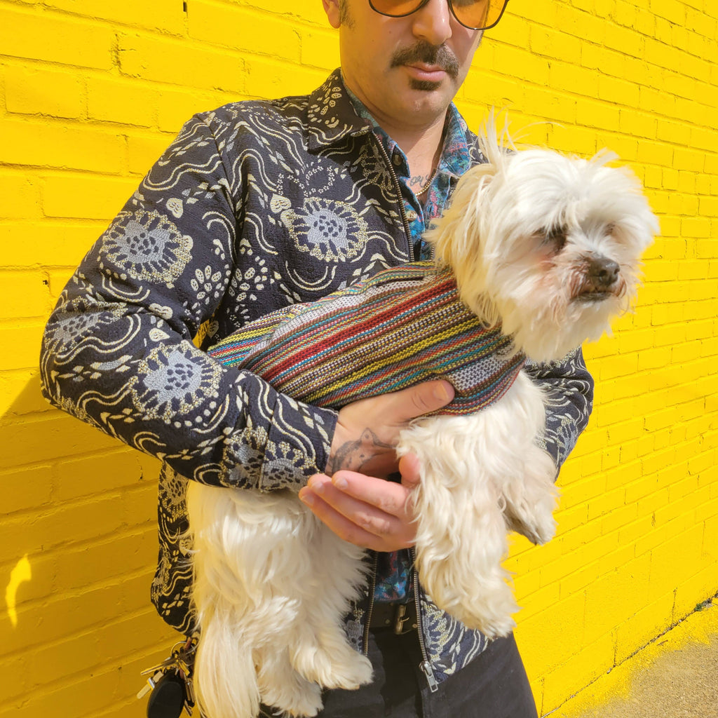 Walking Palm - 100% Hand-Woven Dog Poncho - Bohemian Multicolor - Dog.Dog.Cat.