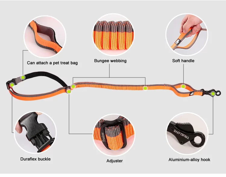Truelove Nylon Bungee Dog Leash TLL2271 - Dog.Dog.Cat.