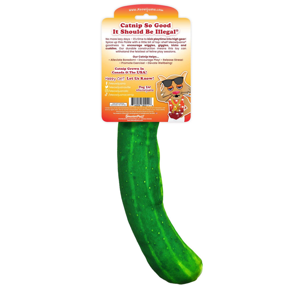 Meowijuana Get Kickin Spicy Pickle Kicker Cat Toy - Dog.Dog.Cat.