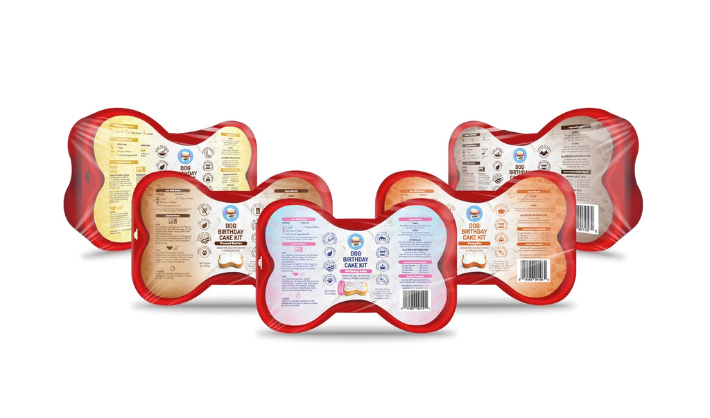 Dog Birthday Kit Includes Bone Shaped Baking Pan - Dog.Dog.Cat.