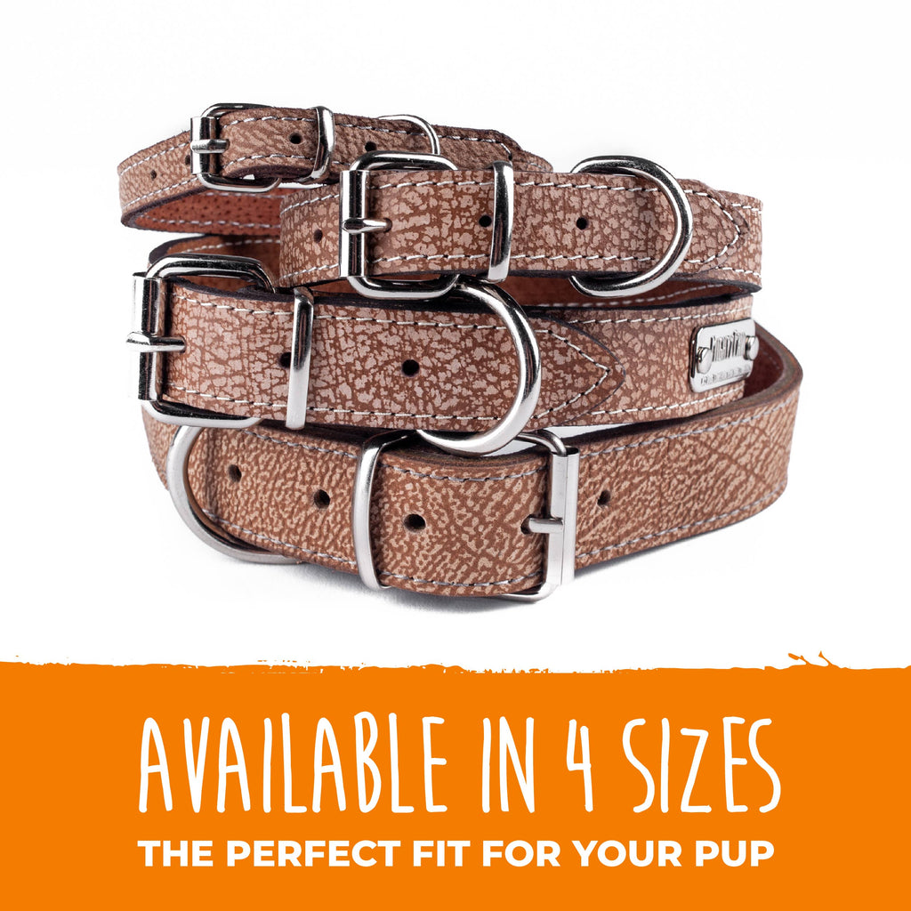 Mighty Paw - Leather Dog Collar - Distressed - Dog.Dog.Cat.