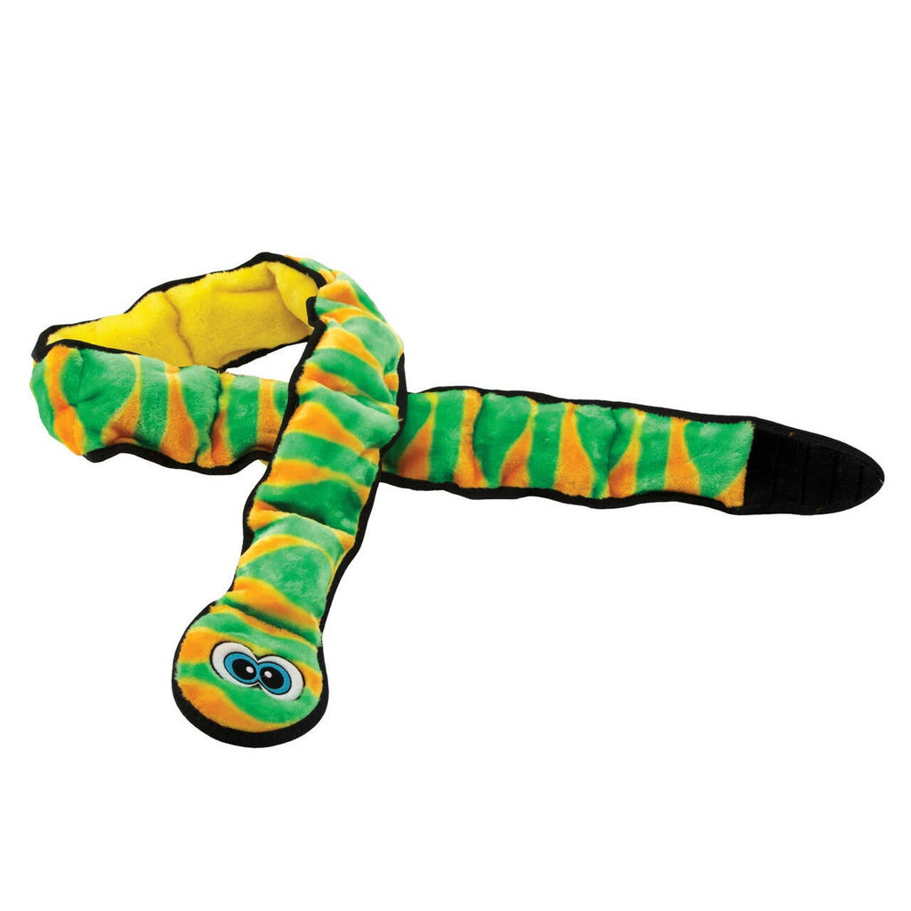 Outward Hound Invincibles Snake Durable Plush Toy Green XXL - Dog.Dog.Cat.