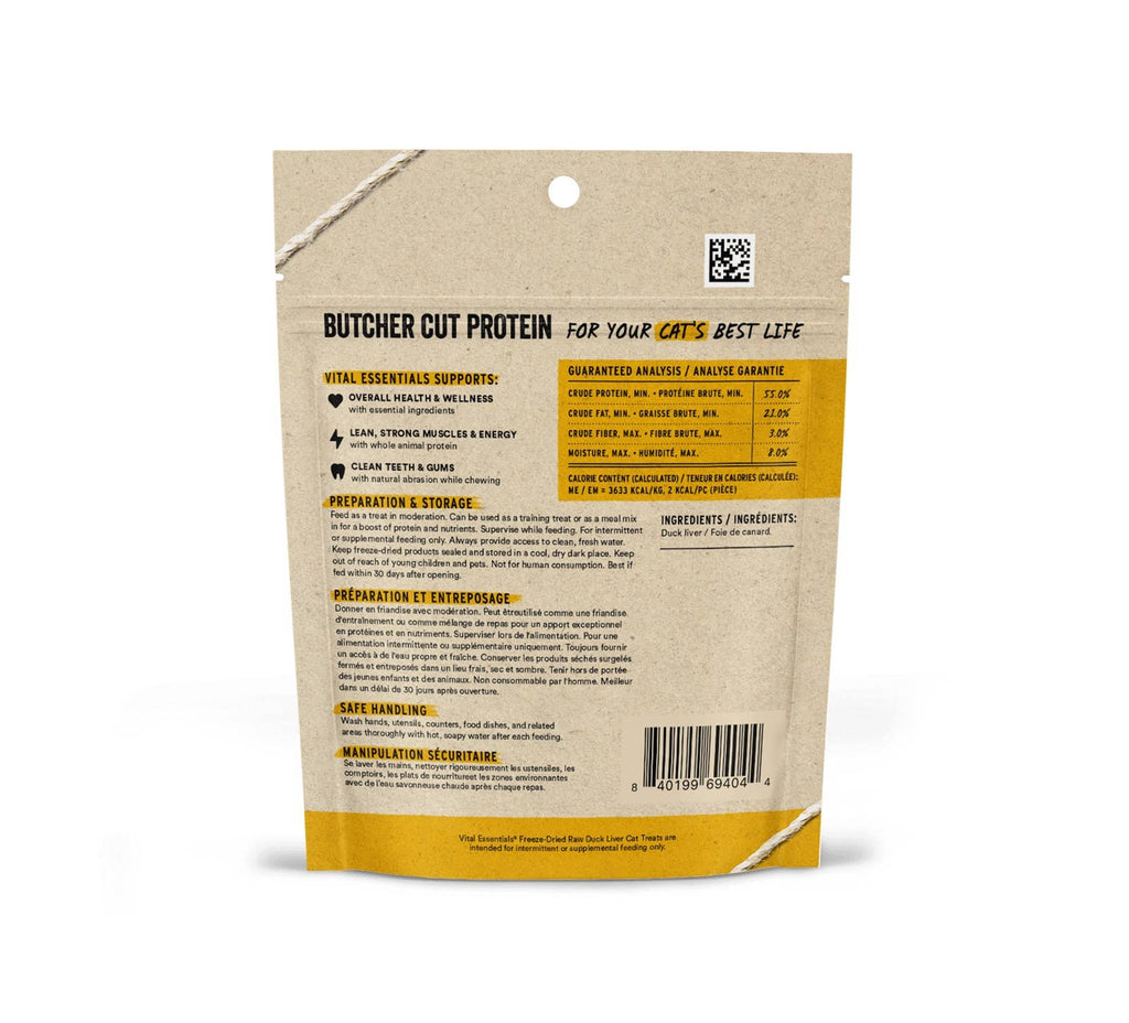 Vital Essentials Duck Liver FD Cat Treats 0.9 oz - Dog.Dog.Cat.