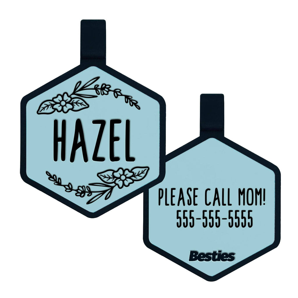 Besties Pets - Blossom Silicone Dog ID Tag - Dog.Dog.Cat.