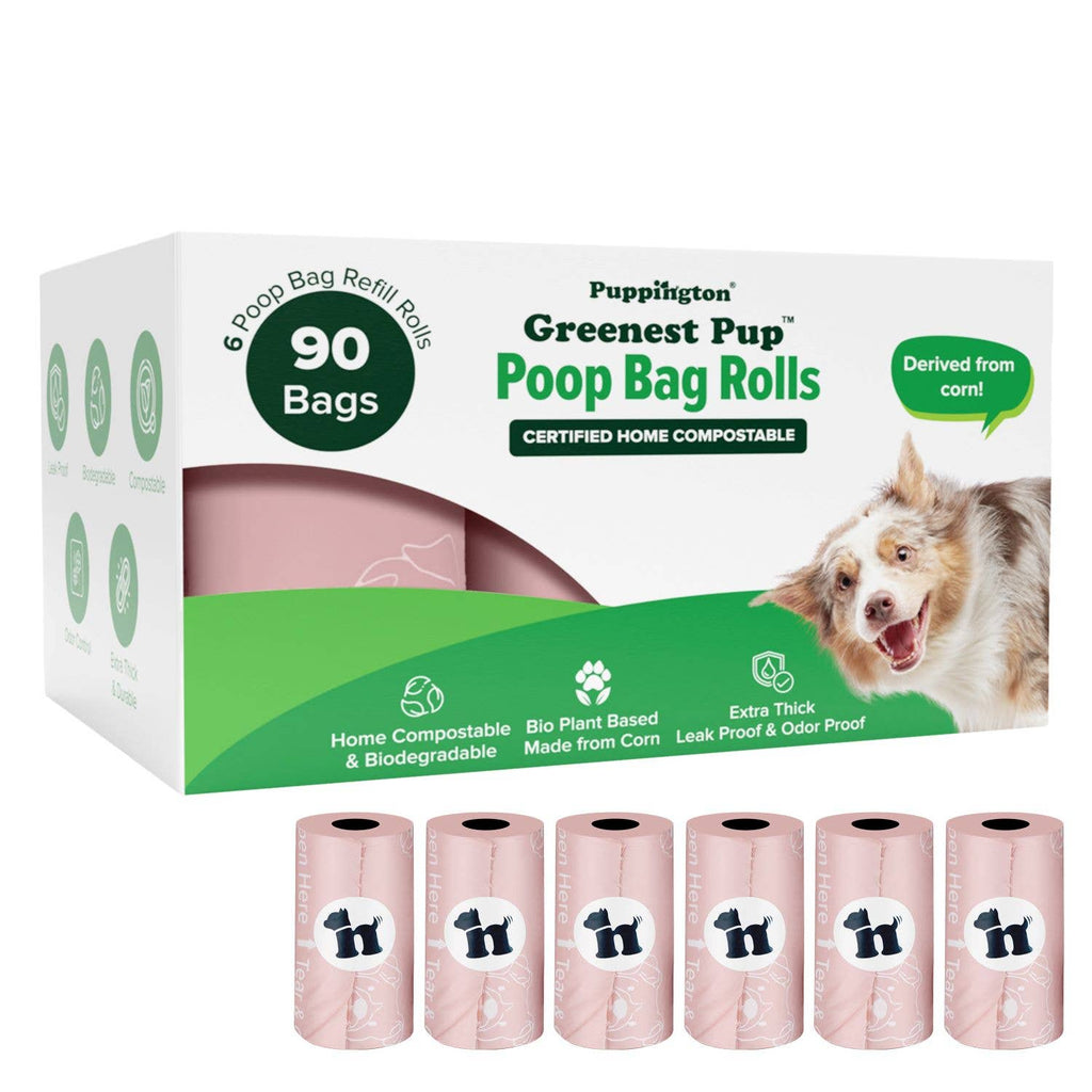 Puppington - Triple-Certified Compostable Thick Dog Poop Bags - Dog.Dog.Cat.