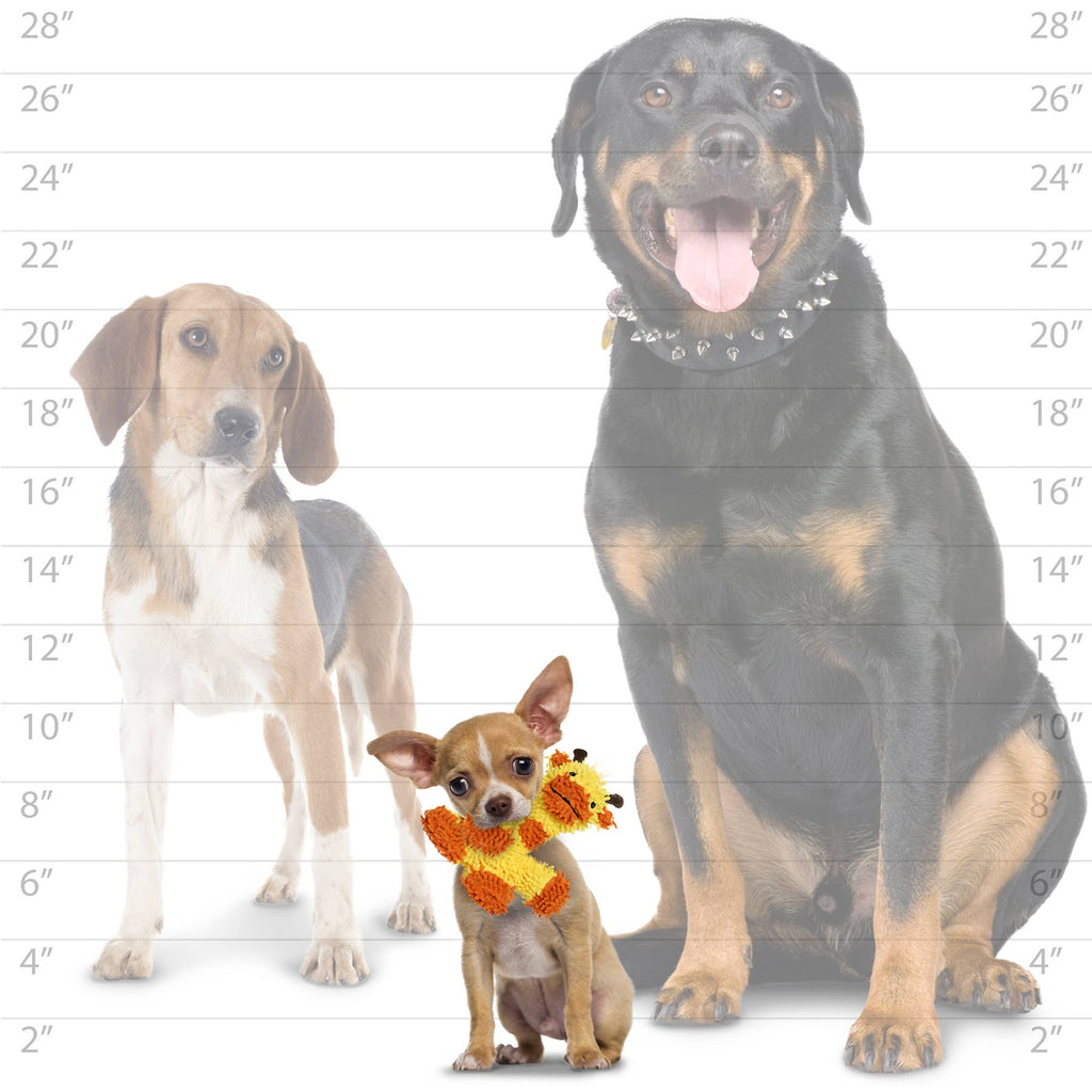 Tuffy Dog Toys - VIP Products - Mighty Jr Microfiber Ball Giraffe, Durable, Squeaky Dog Toy - Dog.Dog.Cat.