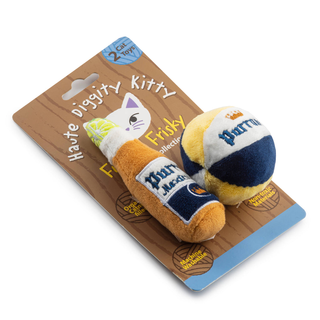 Haute Diggity Dog - Purrona (Bottle & Ball) Organic Catnip Toys - Dog.Dog.Cat.