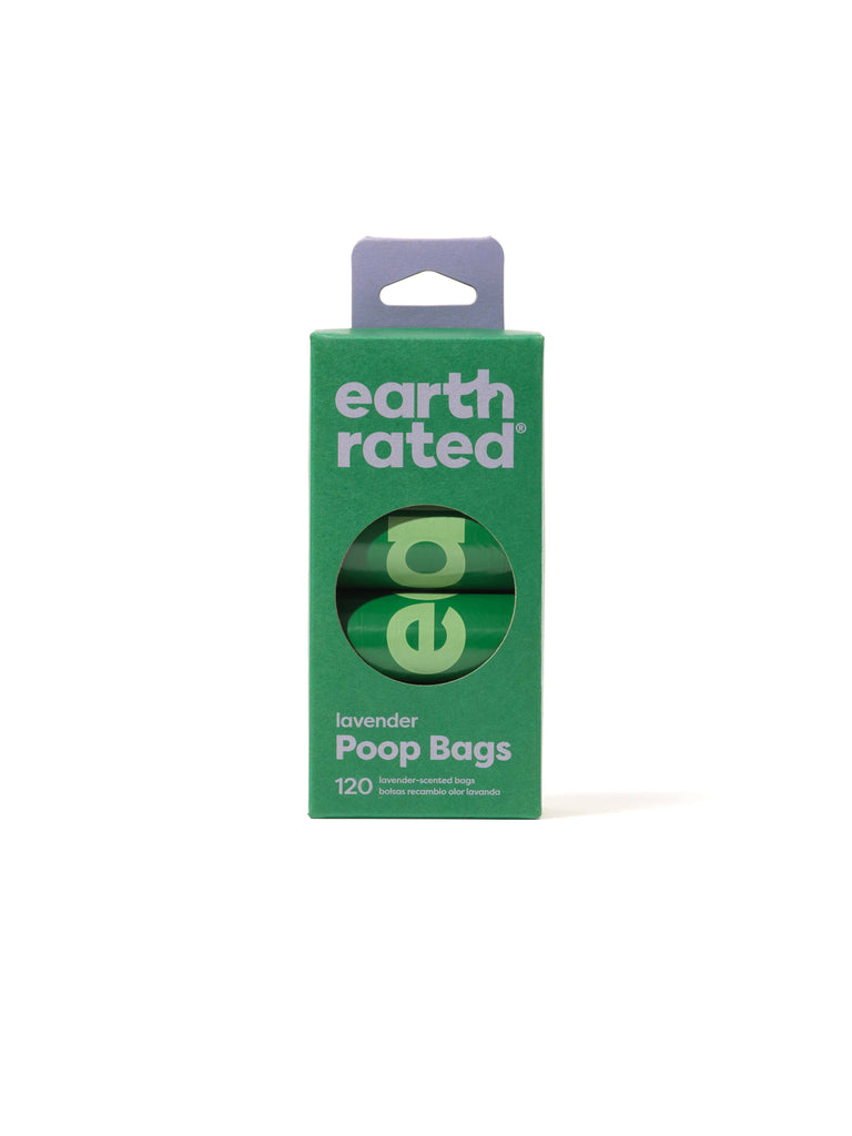 Earth Rated Lavender Poop Bags 120ct on 8 Refill Rolls - Dog.Dog.Cat.