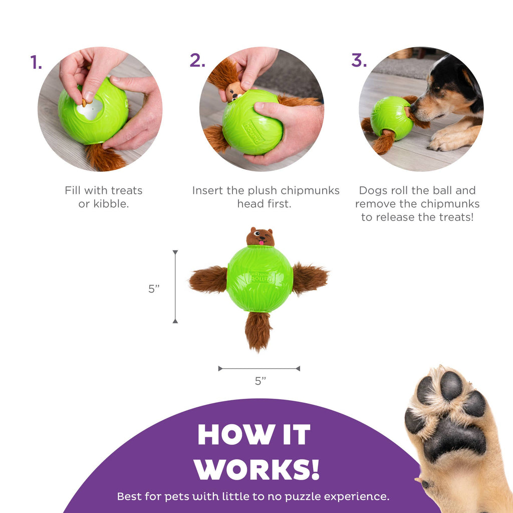 Nina Ottosson Snuffle N' Treat Ball TNT Dog Puzzle Toy Green - Dog.Dog.Cat.