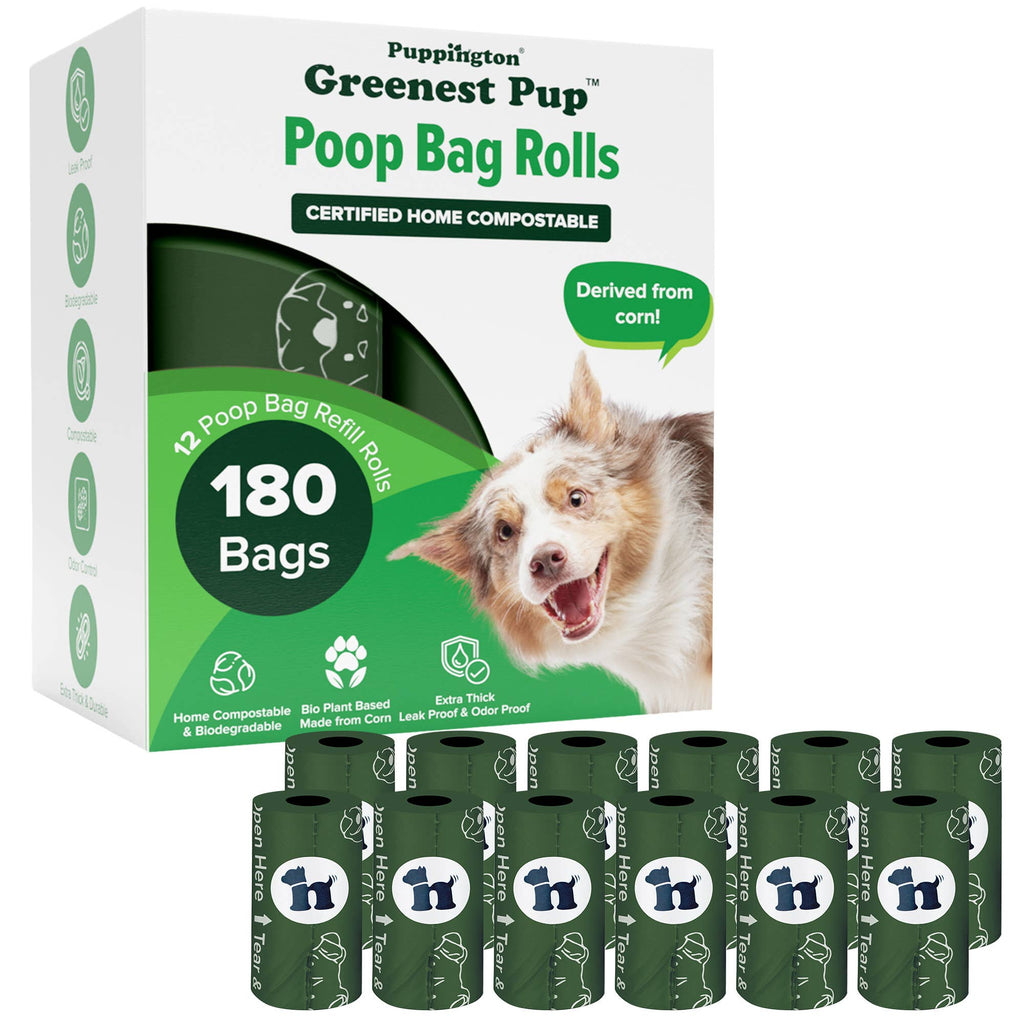 Puppington - Triple-Certified Compostable Thick Dog Poop Bags - Dog.Dog.Cat.