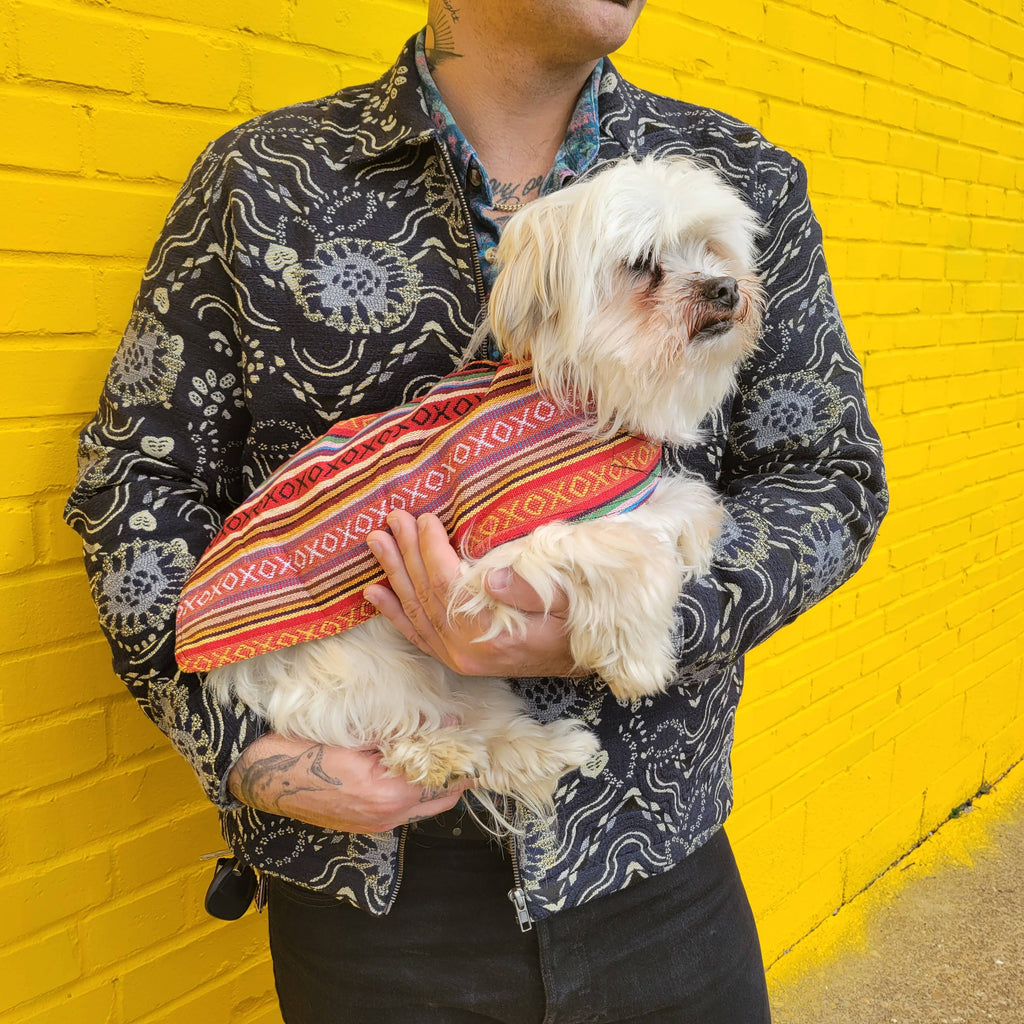 Walking Palm - 100% Hand-Woven Dog Poncho - Salsa - Dog.Dog.Cat.