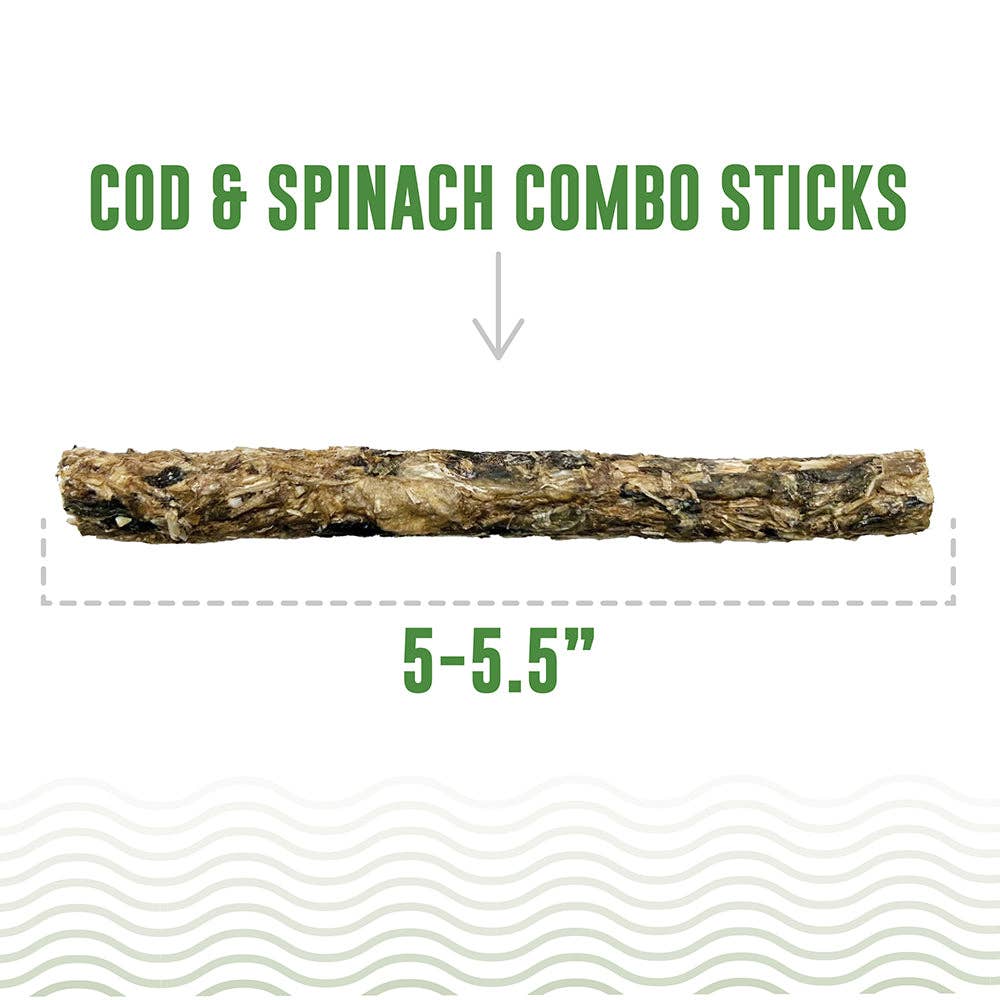 Icelandic+ - Icelandic+ Cod & Spinach Combo Sticks Dog Treats - Dog.Dog.Cat.