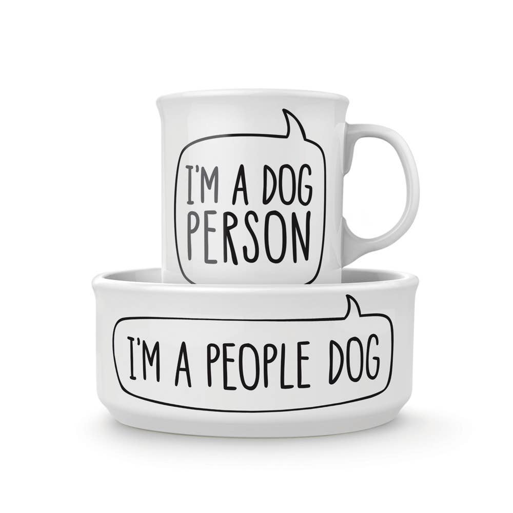 Fred & Friends - Howligans - Mug + Dog Bowl - Dog Person - Dog.Dog.Cat.