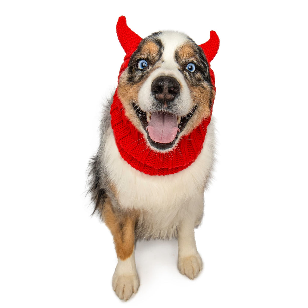 Zoo Snoods - Devil Design Snood Cozy Fleece Neck Warmer for Cold Weather - Dog.Dog.Cat.