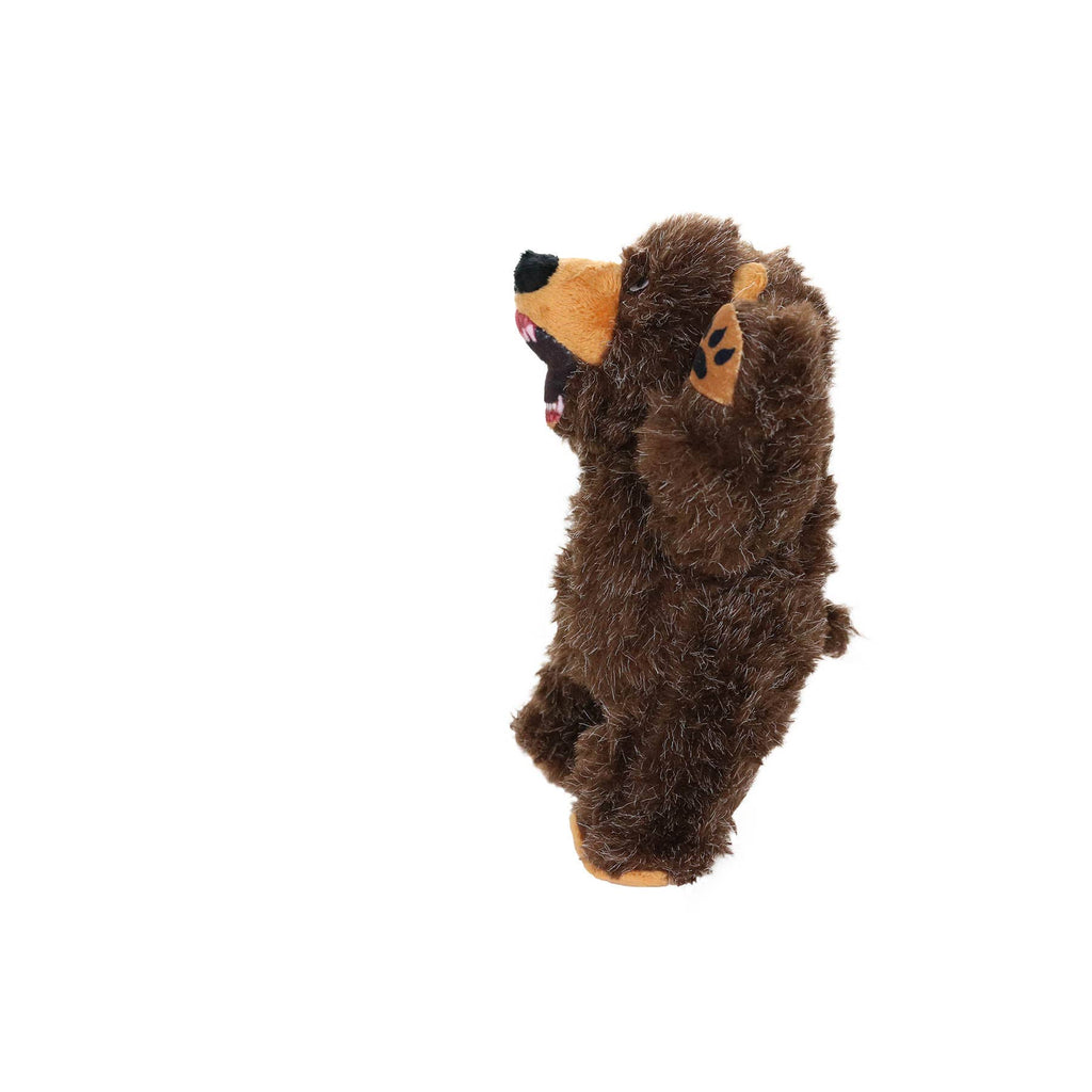 Tuffy Dog Toys - VIP Products - Mighty Jr Angry Animals Bear, Plush, Squeaky Dog Toy - Dog.Dog.Cat.