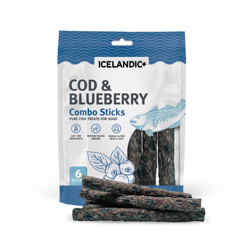 Icelandic+ - Icelandic+ Cod & Blueberry Combo Sticks Dog Treats - Dog.Dog.Cat.