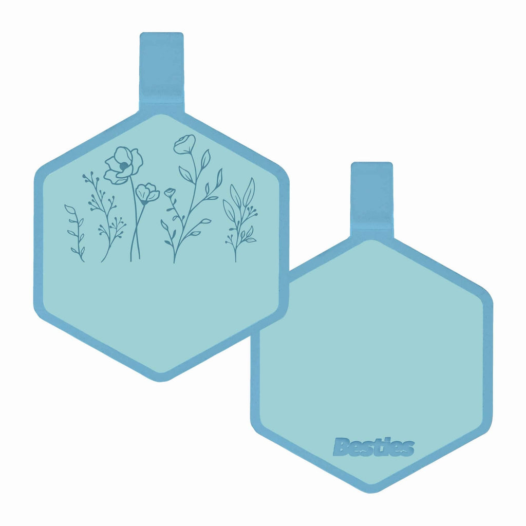 Besties Pets - Wildflowers Silicone ID Tag - Dog.Dog.Cat.