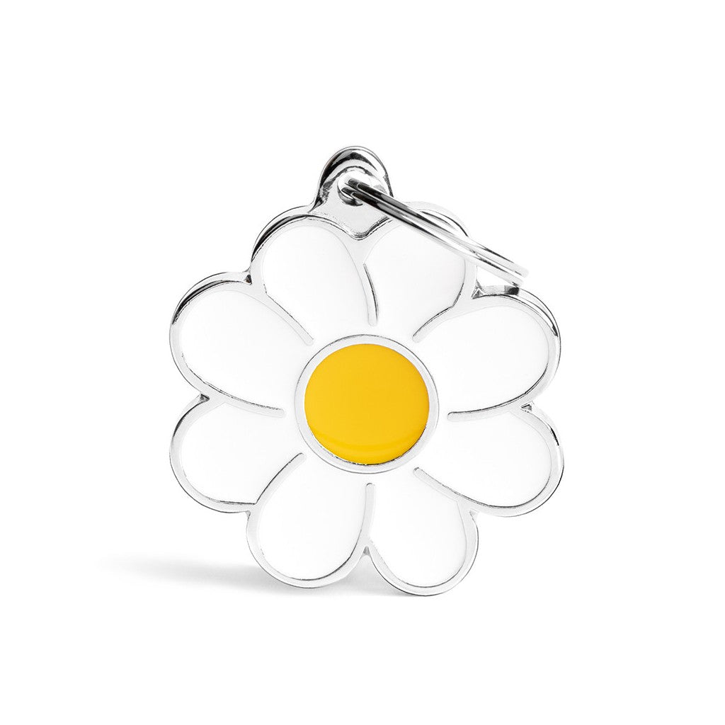 Charms Large Daisy ID Tag - MyFamily - Dog.Dog.Cat.