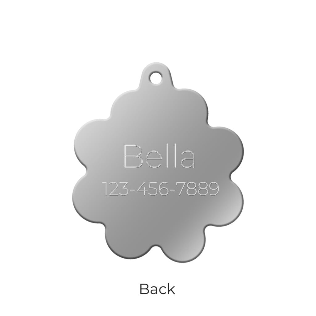 Charms Large Daisy ID Tag - MyFamily - Dog.Dog.Cat.