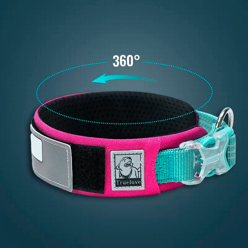 True Love Dog Collar TLC5611 - Coral Pink, Olive Green, Orange Ochre - Dog.Dog.Cat.