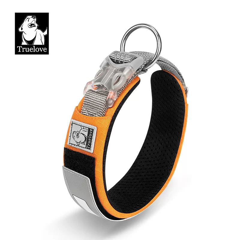 True Love Dog Collar TLC5611 - Coral Pink, Olive Green, Orange Ochre - Dog.Dog.Cat.