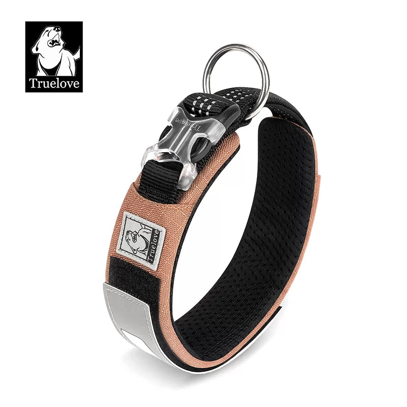True Love Dog Collar TLC5611 - Coral Pink, Olive Green, Orange Ochre - Dog.Dog.Cat.
