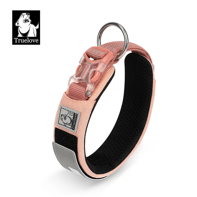 True Love Dog Collar TLC5611 - Coral Pink, Olive Green, Orange Ochre - Dog.Dog.Cat.
