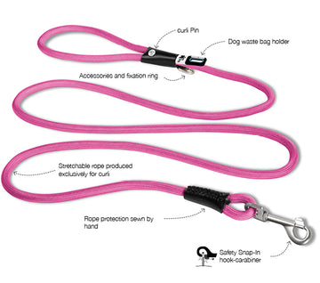 Curli Stretch Comfort Leash-Fuchsia - Dog.Dog.Cat.