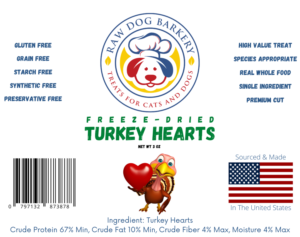 Turkey Hearts - Sliced Freeze Died - Dog.Dog.Cat.