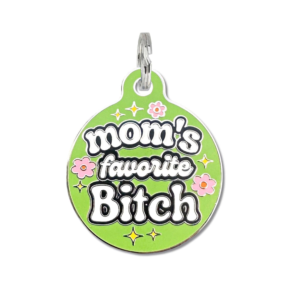 Bad Tags - Funny Personalized Dog ID Tag - Mom's Favorite Bitch | Dog ...
