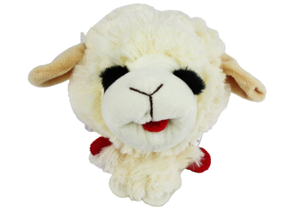 Multipet Lamb Chop Knobby Noggins Plush Dog Toy 5" - Dog.Dog.Cat.