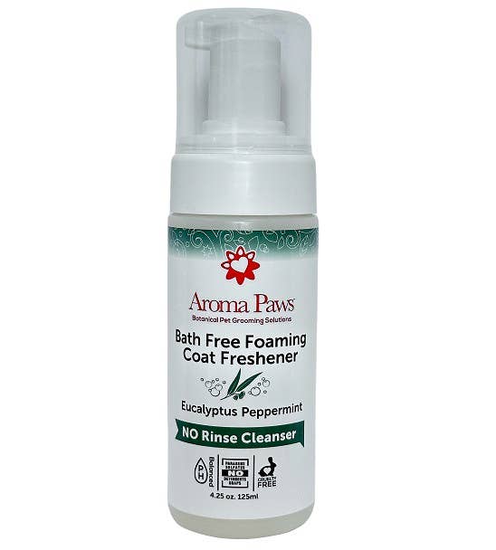 Aroma Paws - 4.25 oz. Bath Free Foaming Coat Freshener-Rinse Free Cleaner - Dog.Dog.Cat.