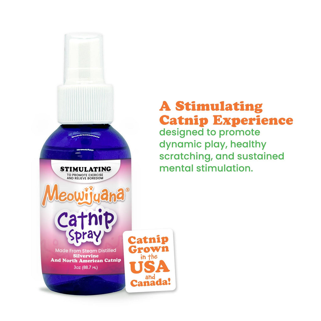 Meowijuana Catnip Spray with Silvervine 3oz - Dog.Dog.Cat.