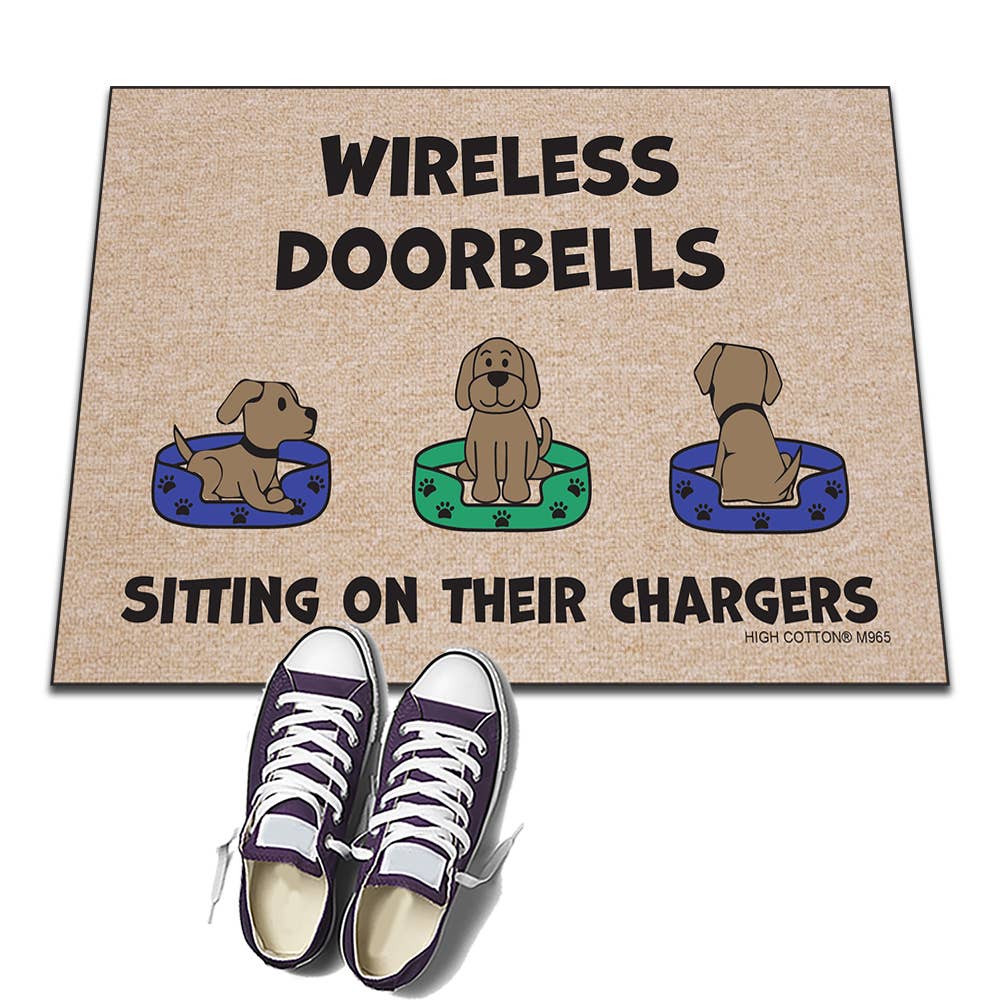 Wireless Doorbells Doormat - Dog.Dog.Cat.