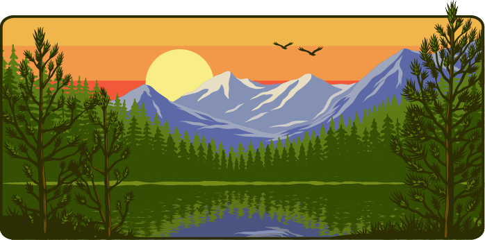 Mountain Lake Standard Lake Tahoe | Trucker Hat for Dogs - Dog.Dog.Cat.