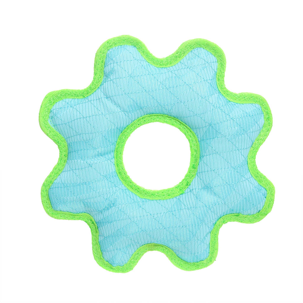 Tuffy Dog Toys - VIP Products - DuraForce Med Gear Ring - Blue, Durable, Squeaky Dog Toy - Dog.Dog.Cat.